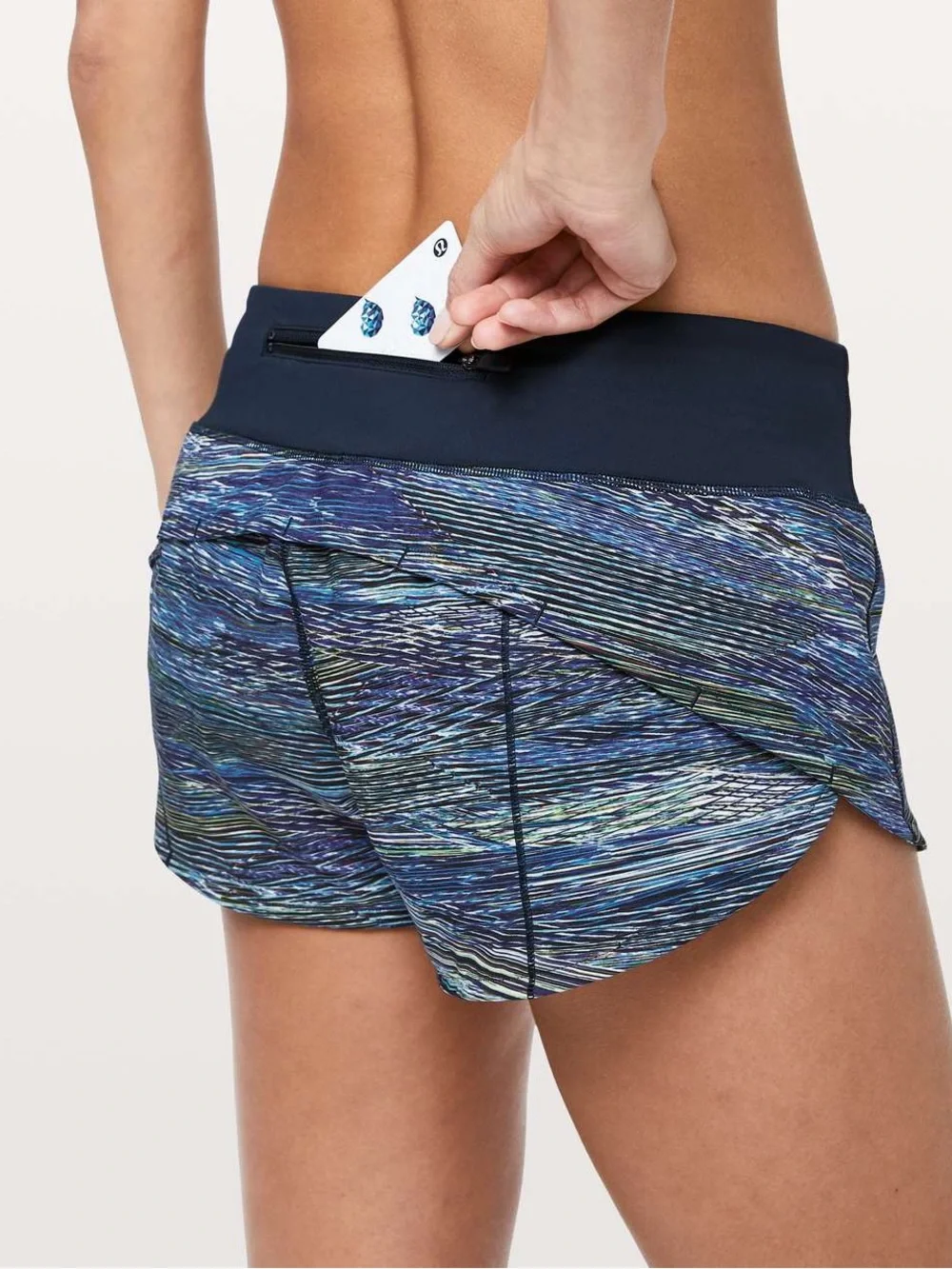 Lululemon /// Women’s Speed Up Shorts - Interconnect Blue Multi - Size 6